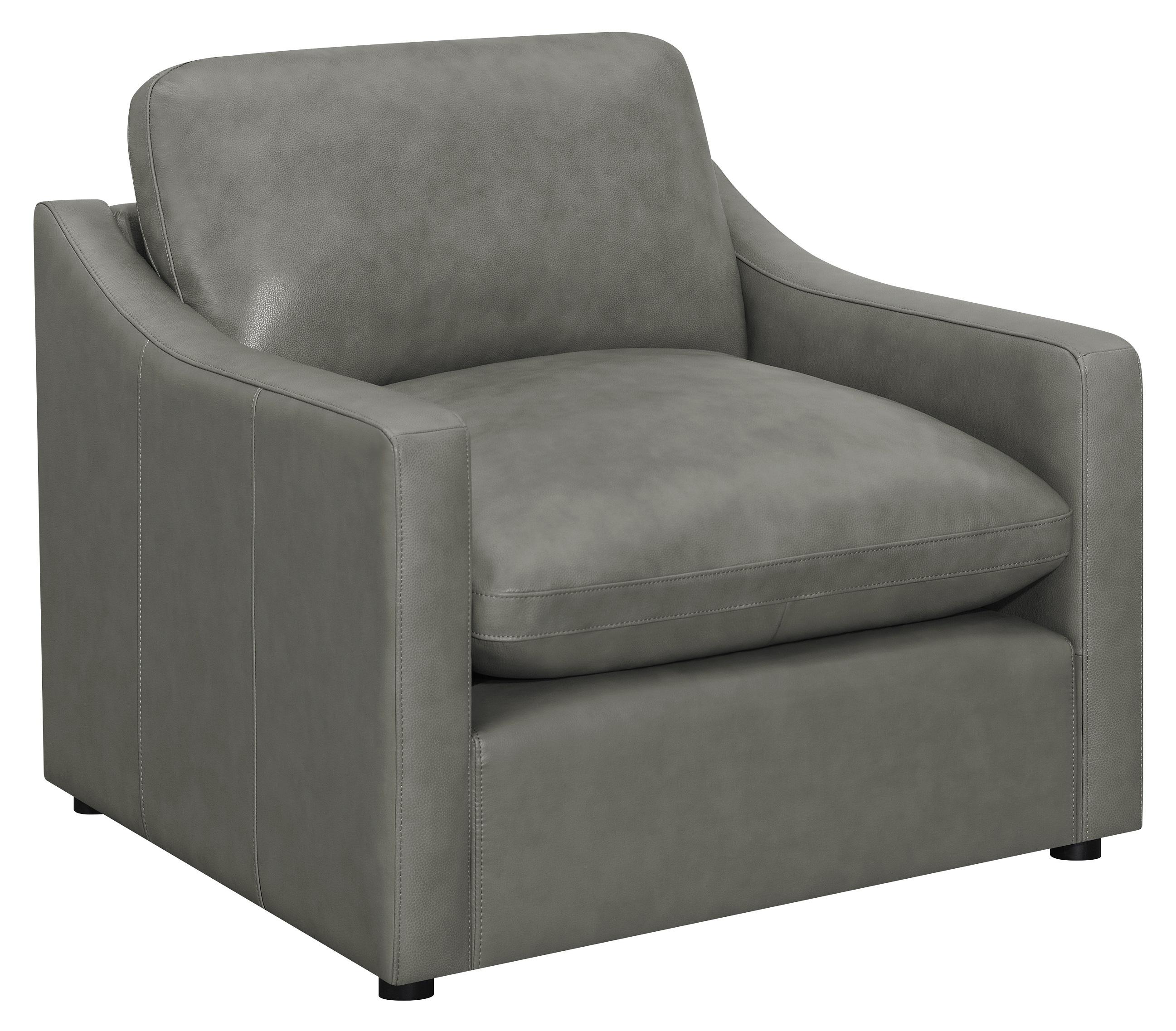 

    
Modern Gray Leather Arm Chair Coaster 506773 Grayson
