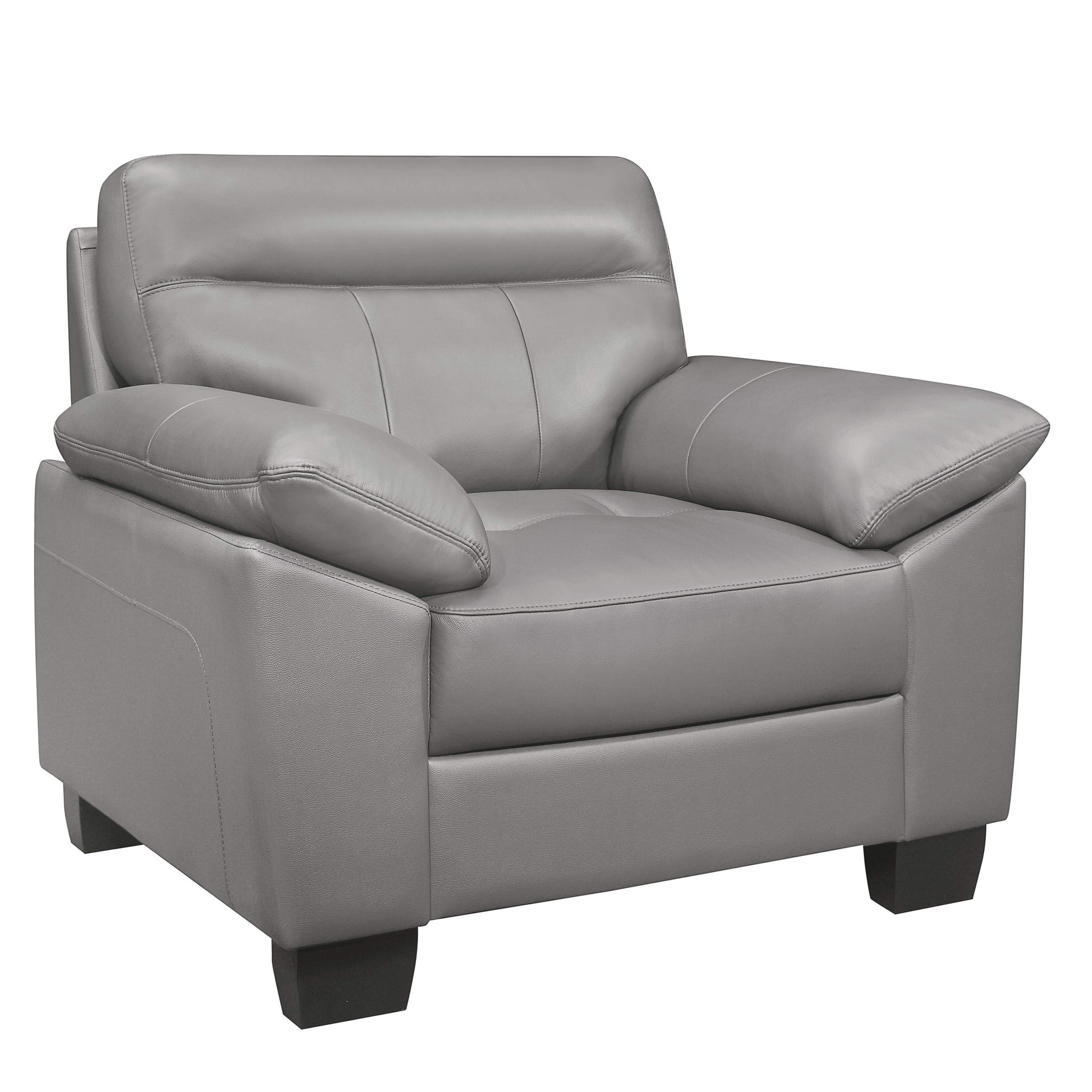 

    
Modern Gray Leather Arm Chair Homelegance 9537GRY-1 Denizen
