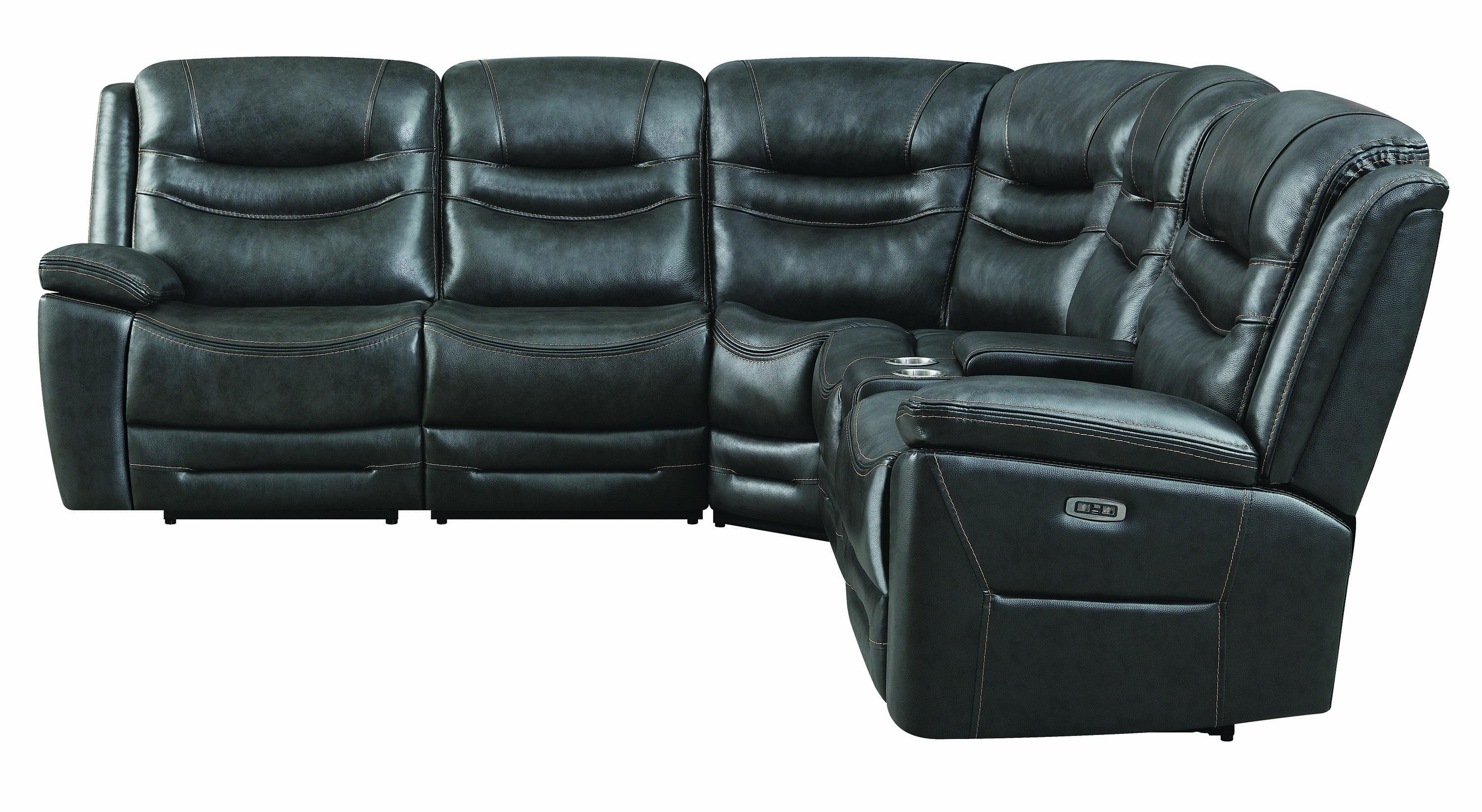 

        
Coaster Destin 6pc power2 sectional Gray Leather 021032458645
