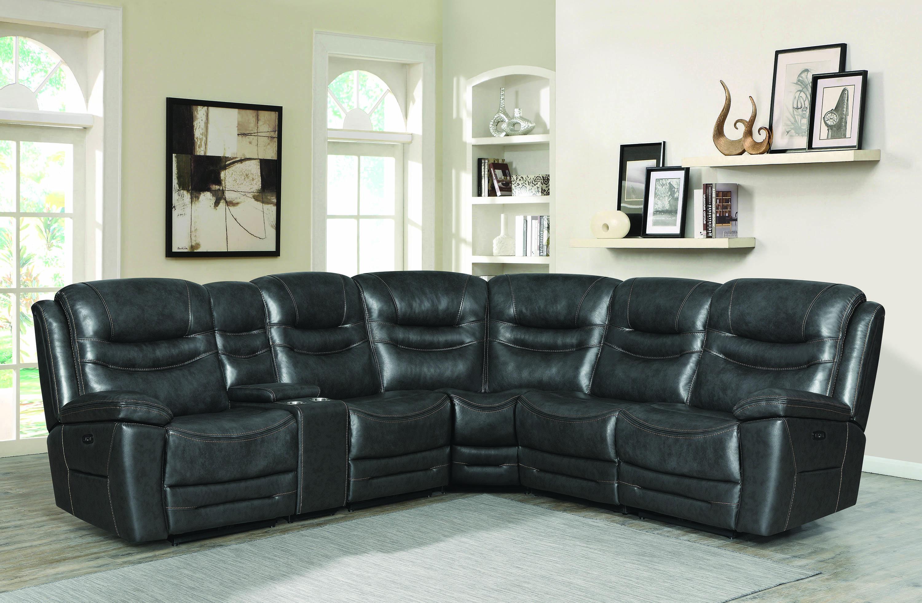 

    
603310PP Modern Gray Leather Upholstery 6pc power2 sectional Set 3 pcs Destin by Coaster
