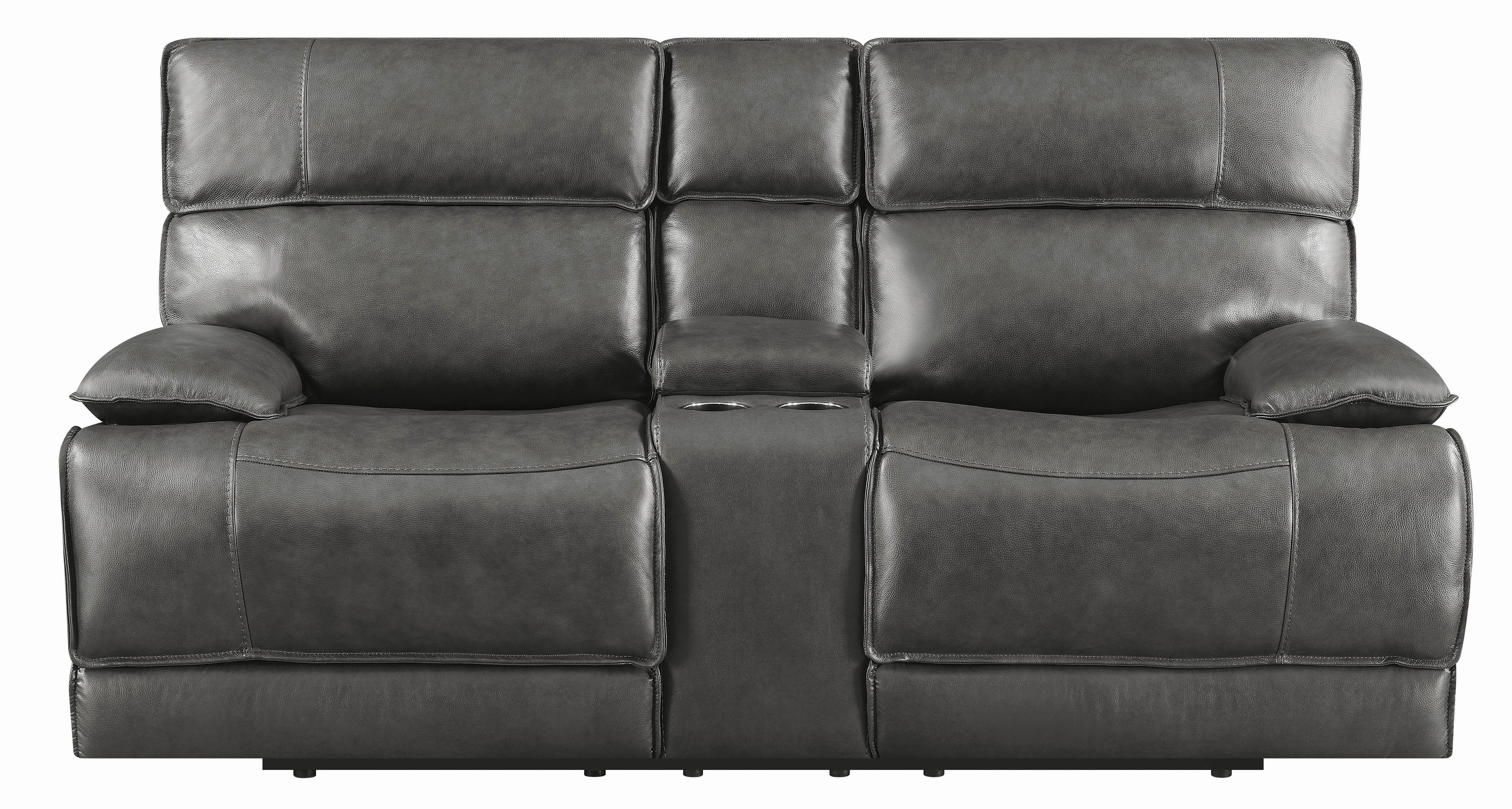 

        
021032454692Modern Gray Leather Upholstery Power2 loveseat by Coaster
