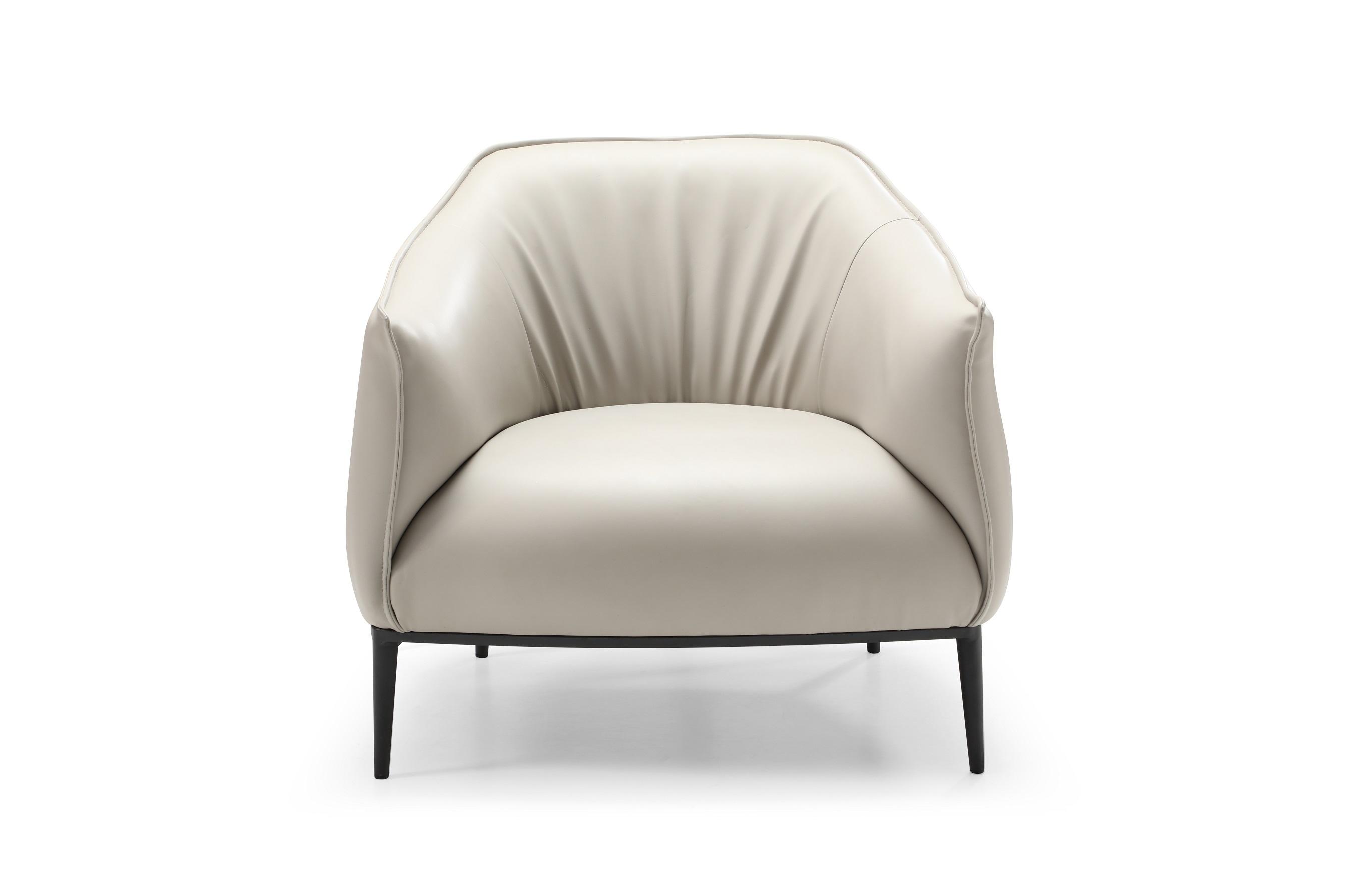 WhiteLine CH1706P-LGRY Benbow Accent Chair