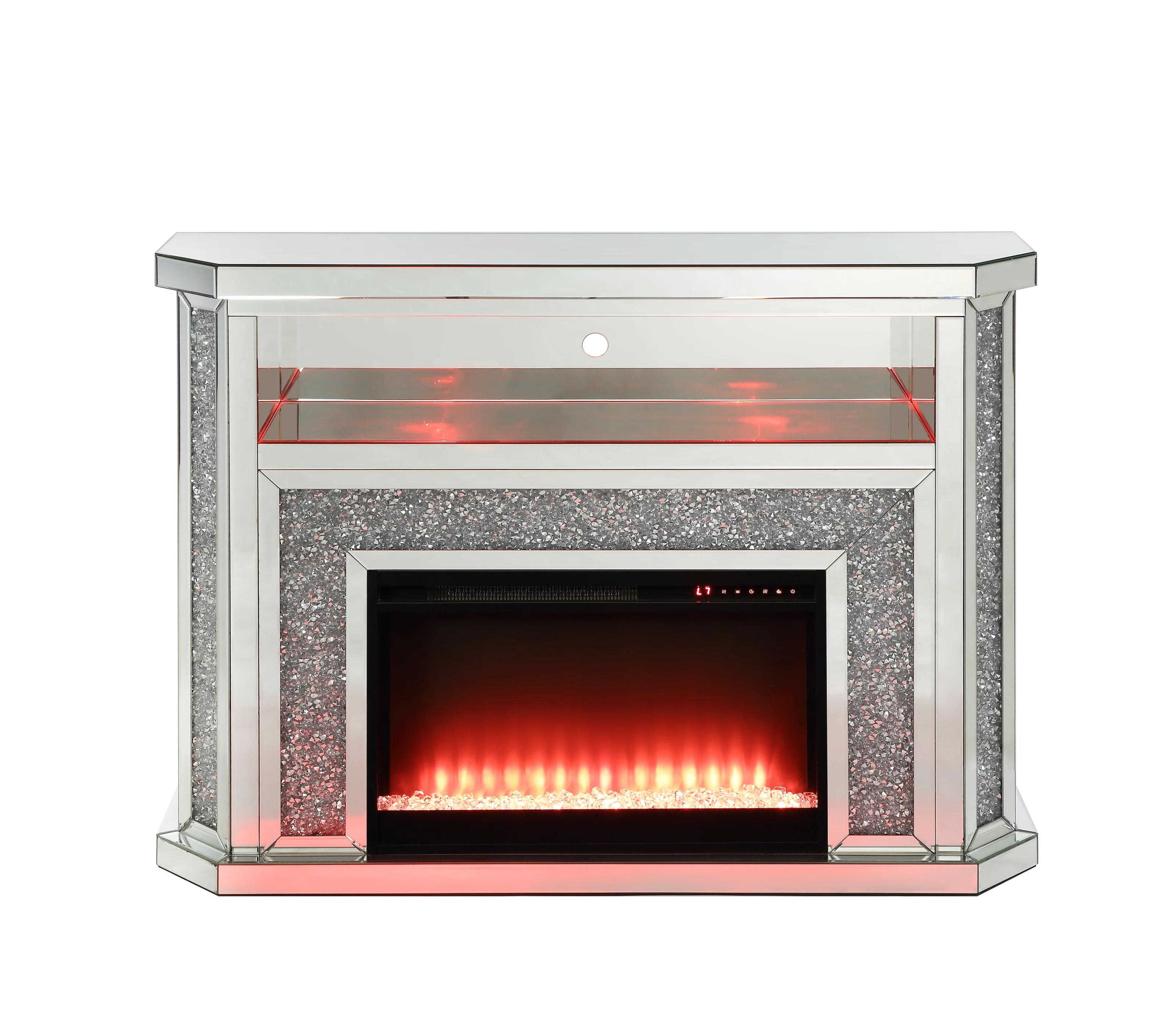 

    
AC00508 Modern Mirrored & Faux Diamonds Fireplace  by Acme Noralie AC00508
