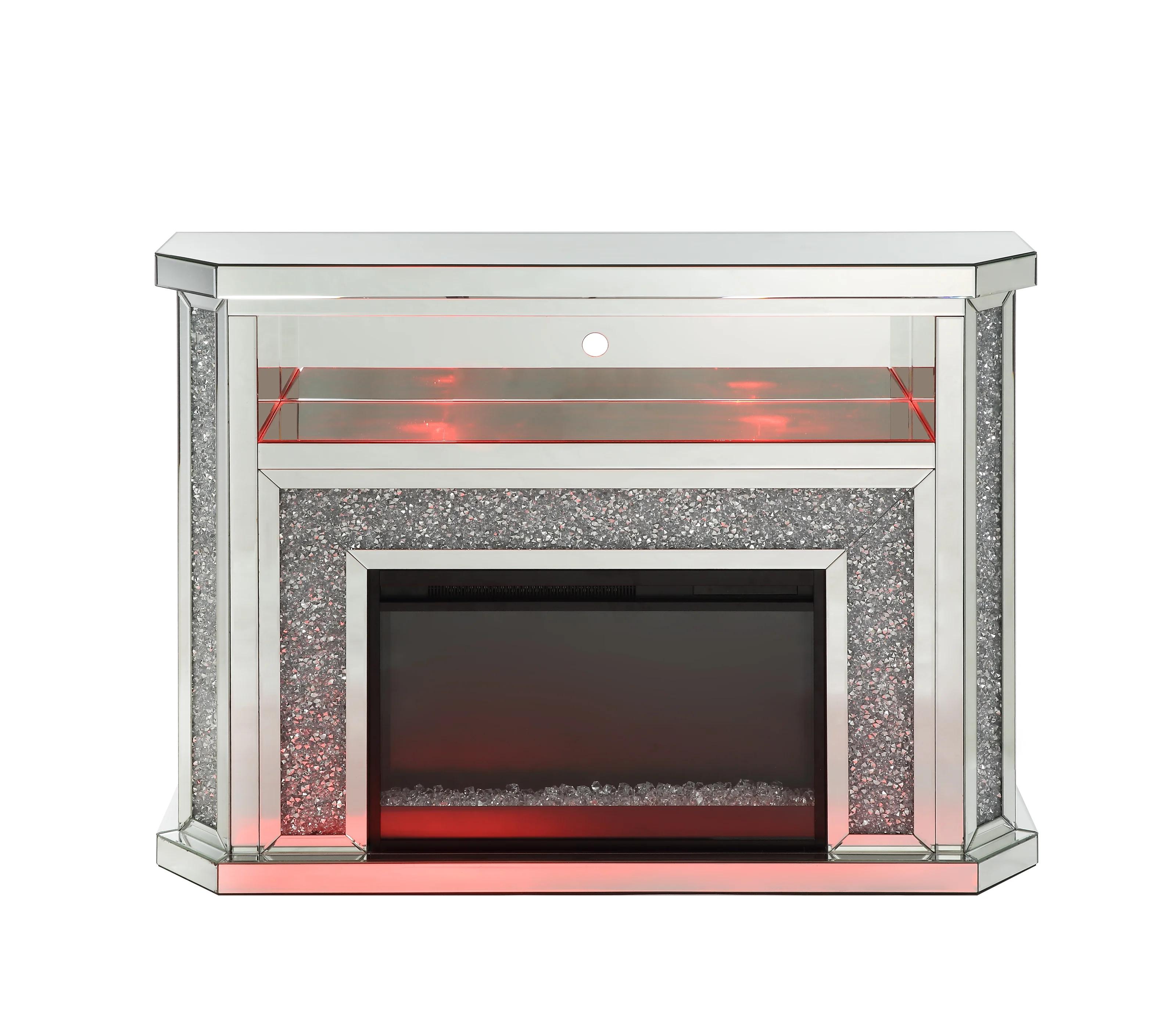 

    
 Photo  Modern Mirrored & Faux Diamonds Fireplace  by Acme Noralie AC00508
