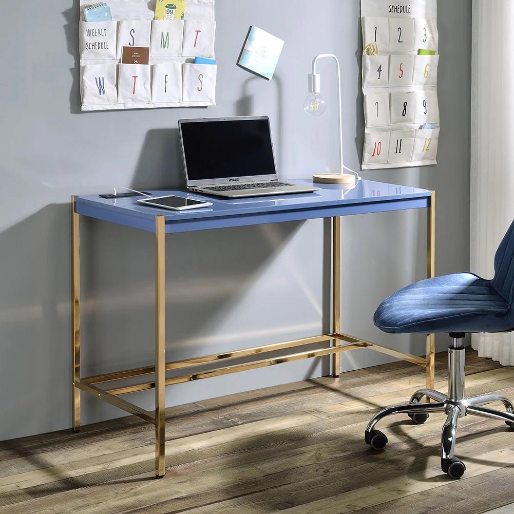 Modern, Transitional Writing Desk OF00022 Midriaks OF00022 in Blue 
