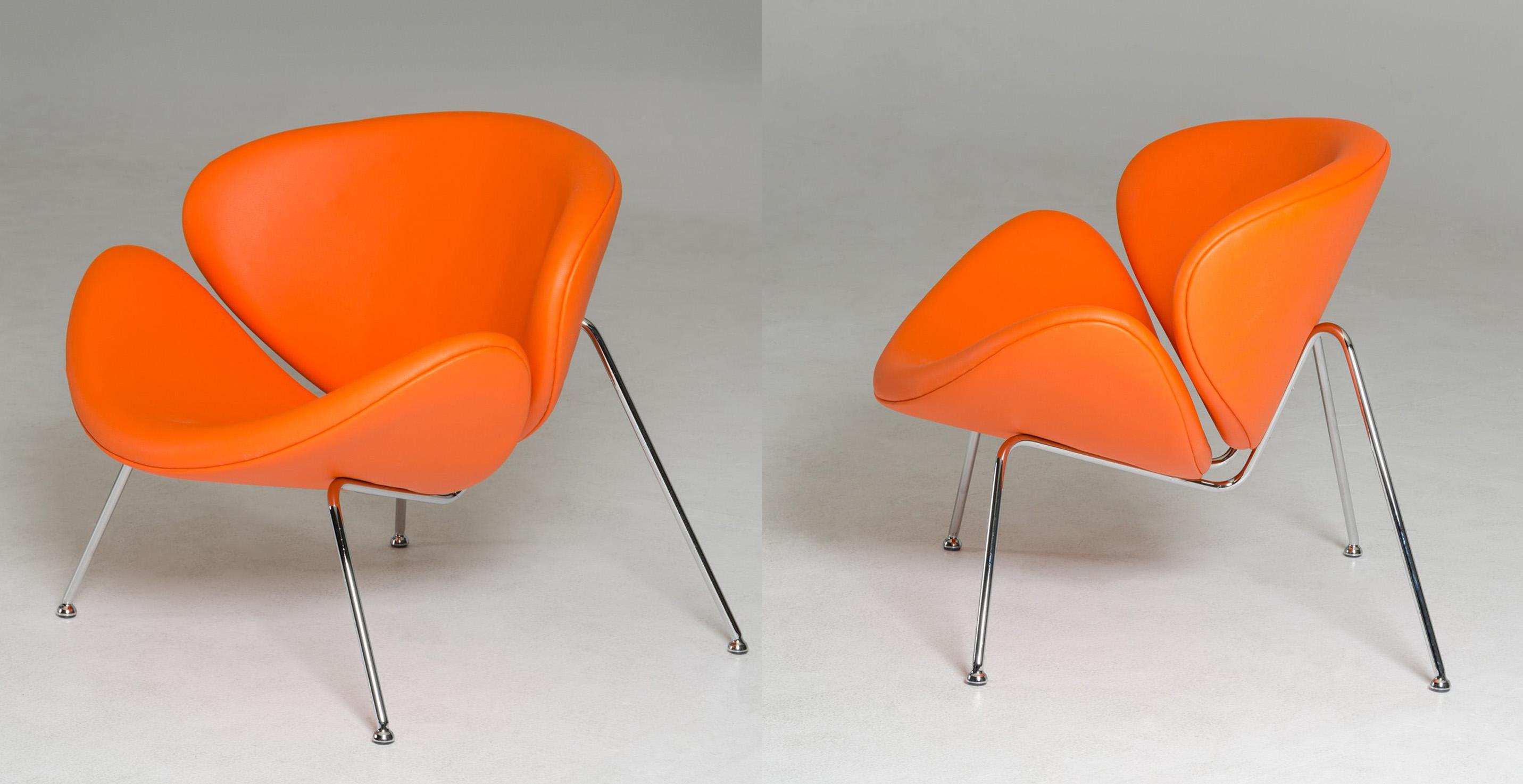 

    
Orange Leatherette Accent Chair Set 2Pcs VIG Modrest Anais Contemporary
