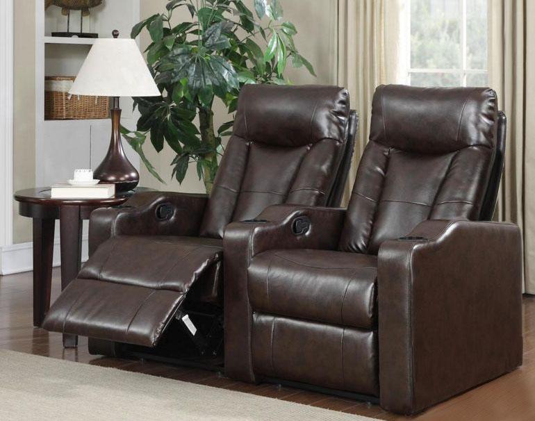 Modern Reclining Camden CA9504-BR-2PC in Brown Bonded Leather