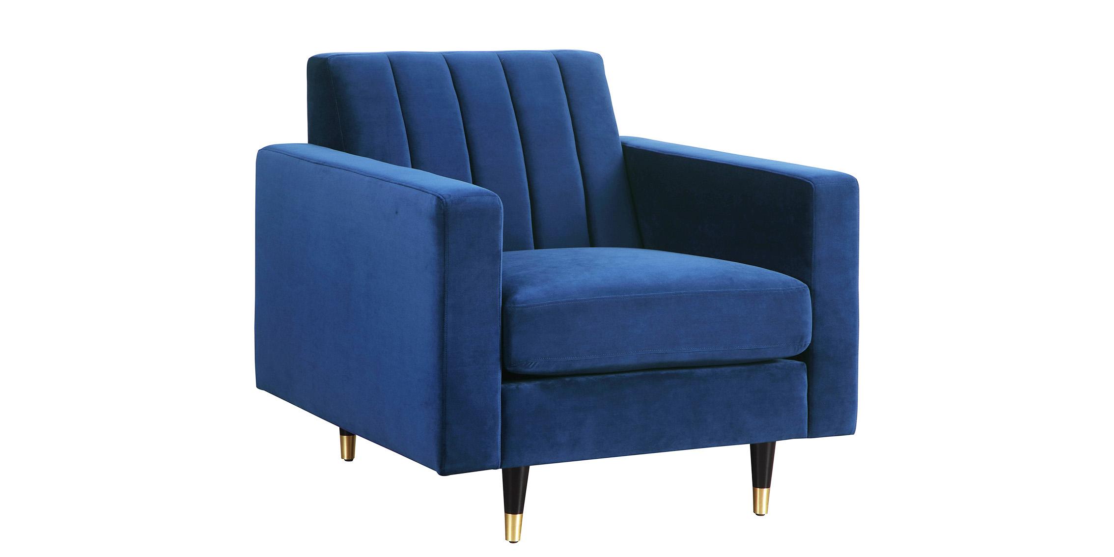 Modern, Classic Arm Chair LOLA 619Navy-C 619Navy-C in Navy blue Velvet