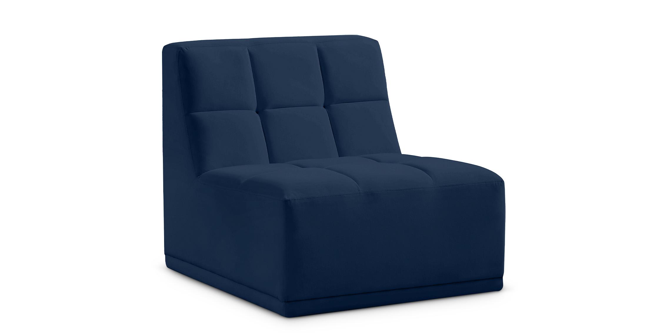 Contemporary, Modern Armless Chair RELAX 650Navy-Armless 650Navy-Armless in Navy Velvet