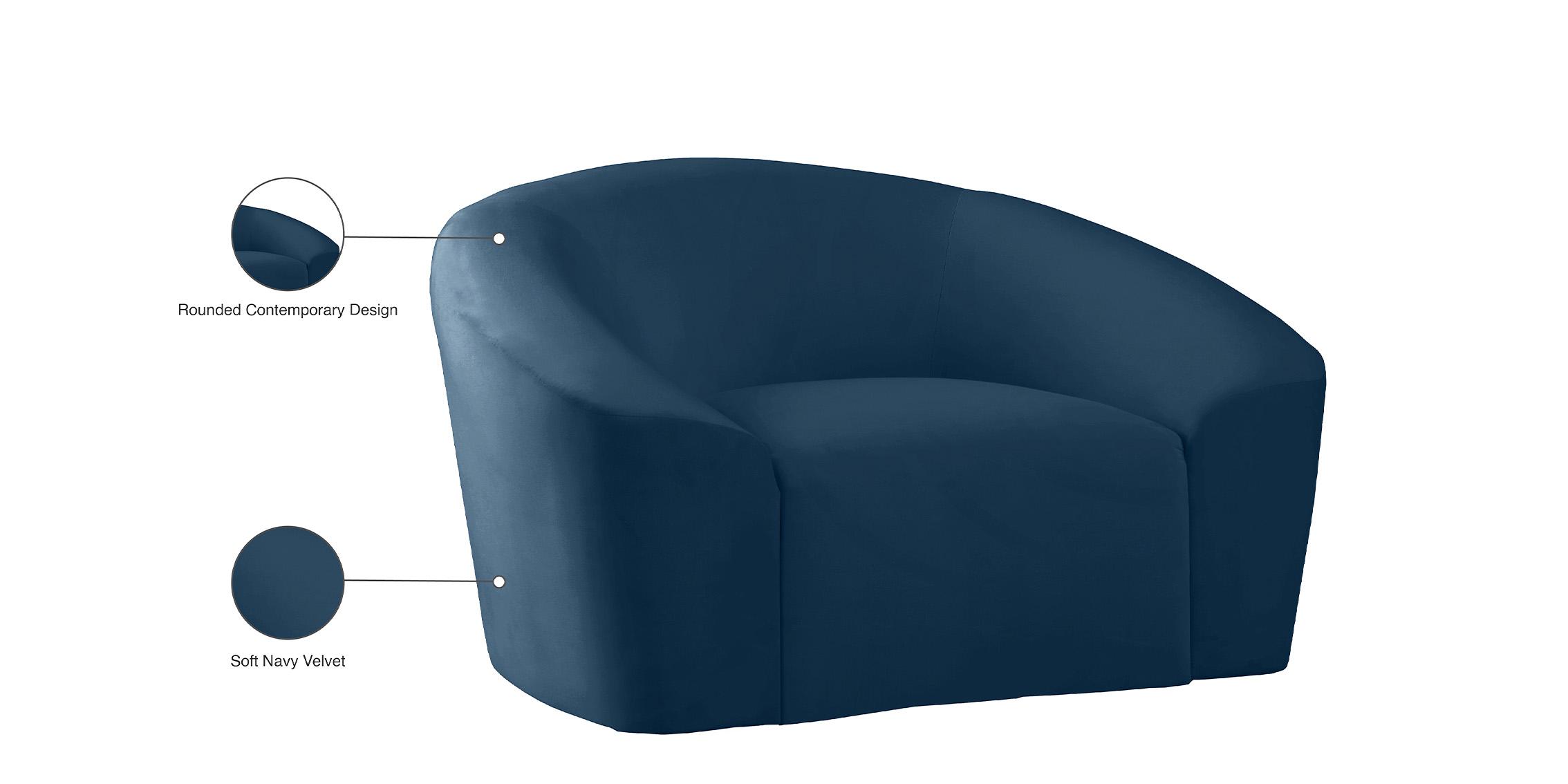 

    
 Order  Navy Velvet Chair Set 2Pcs RILEY 610Navy-C Meridian Contemporary Modern
