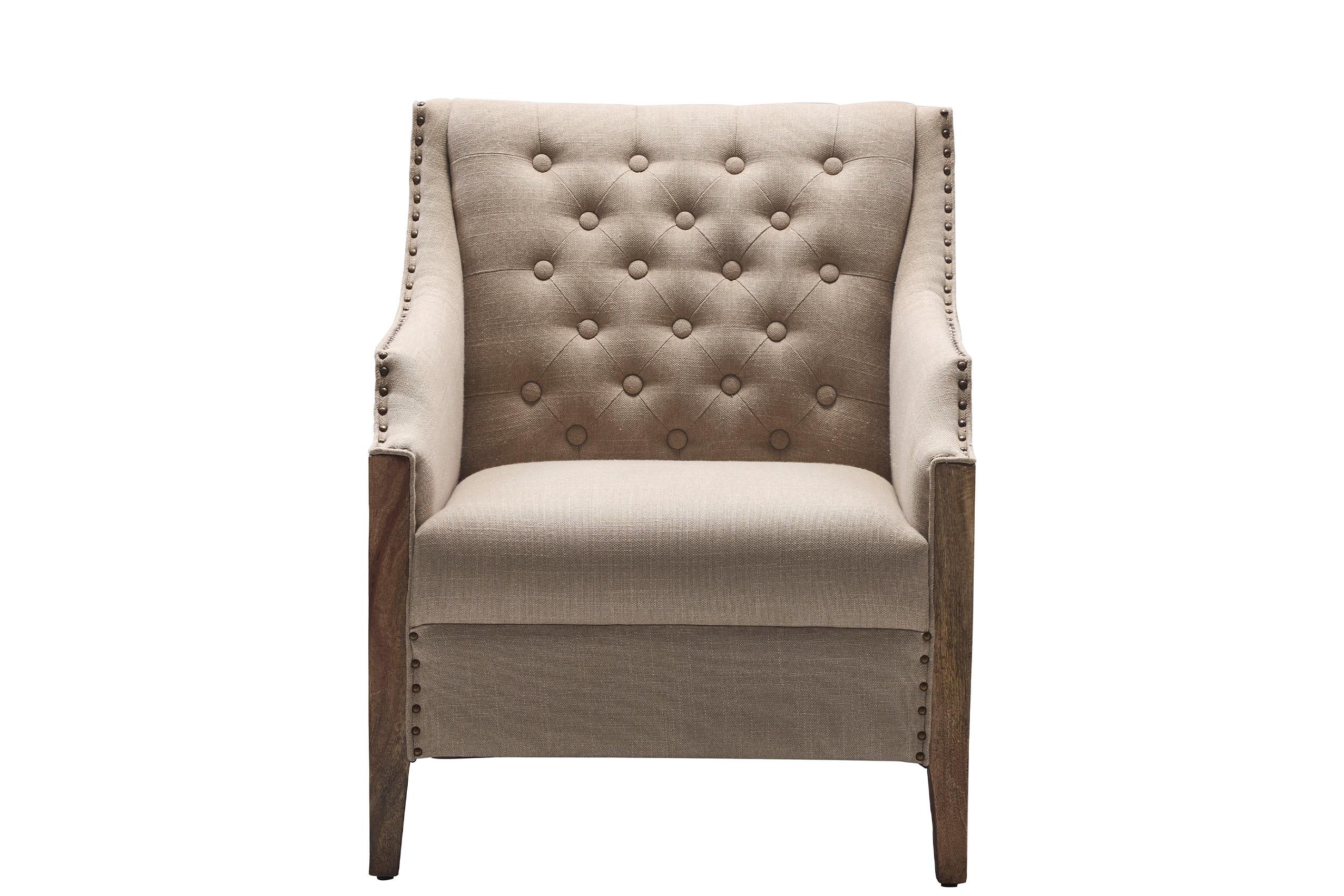 Classic Arm Chair CAC-51004 CAC-51004 in Beige Fabric
