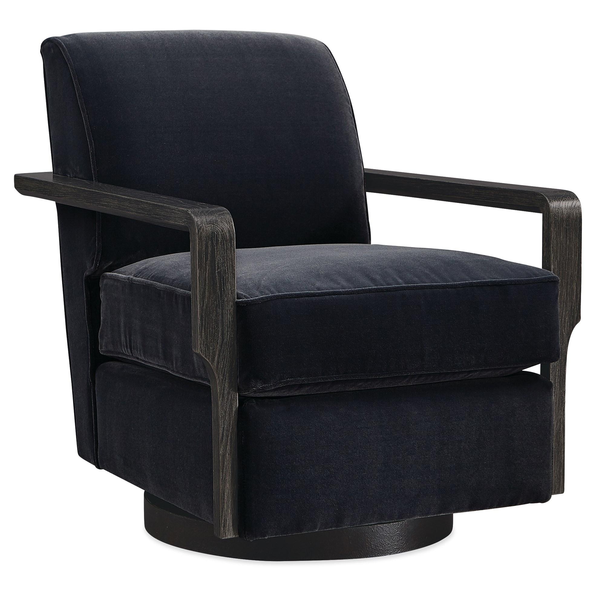 Contemporary Swivel Chair REWIND CHAIR M110-019-132-A in Dark Blue Fabric