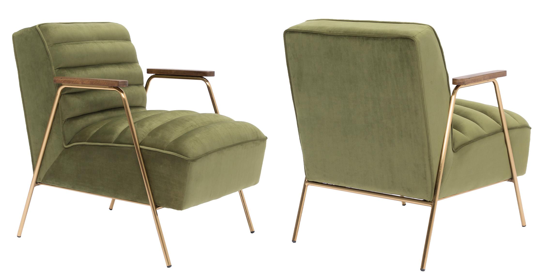 

    
Olive Velvet Accent Chair Set 2Pcs WOODFORD 521Olive Meridian Contemporary
