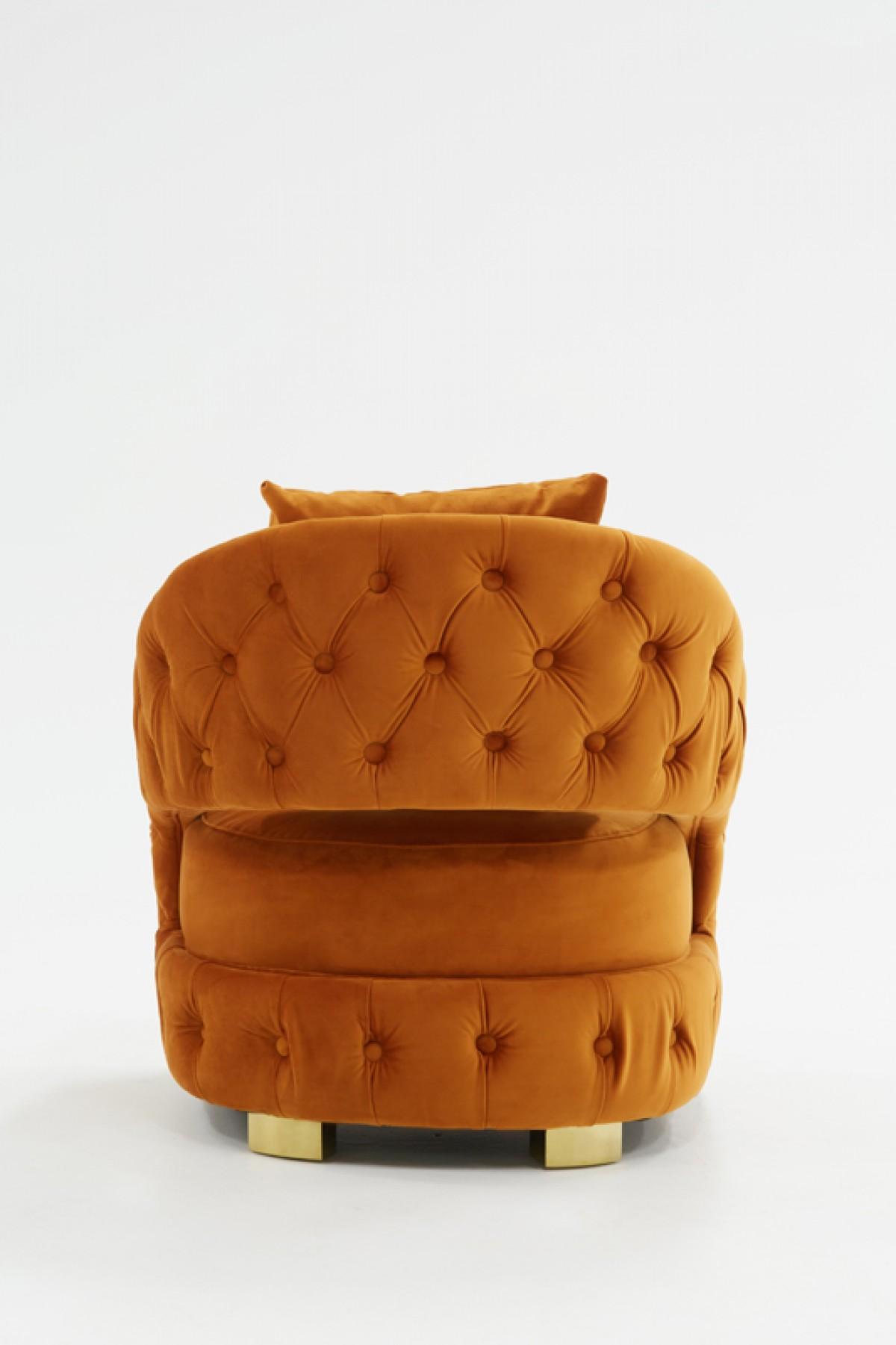 

                    
VIG Furniture Divani Casa Duarte Accent Chair Orange/Gold Fabric Purchase 
