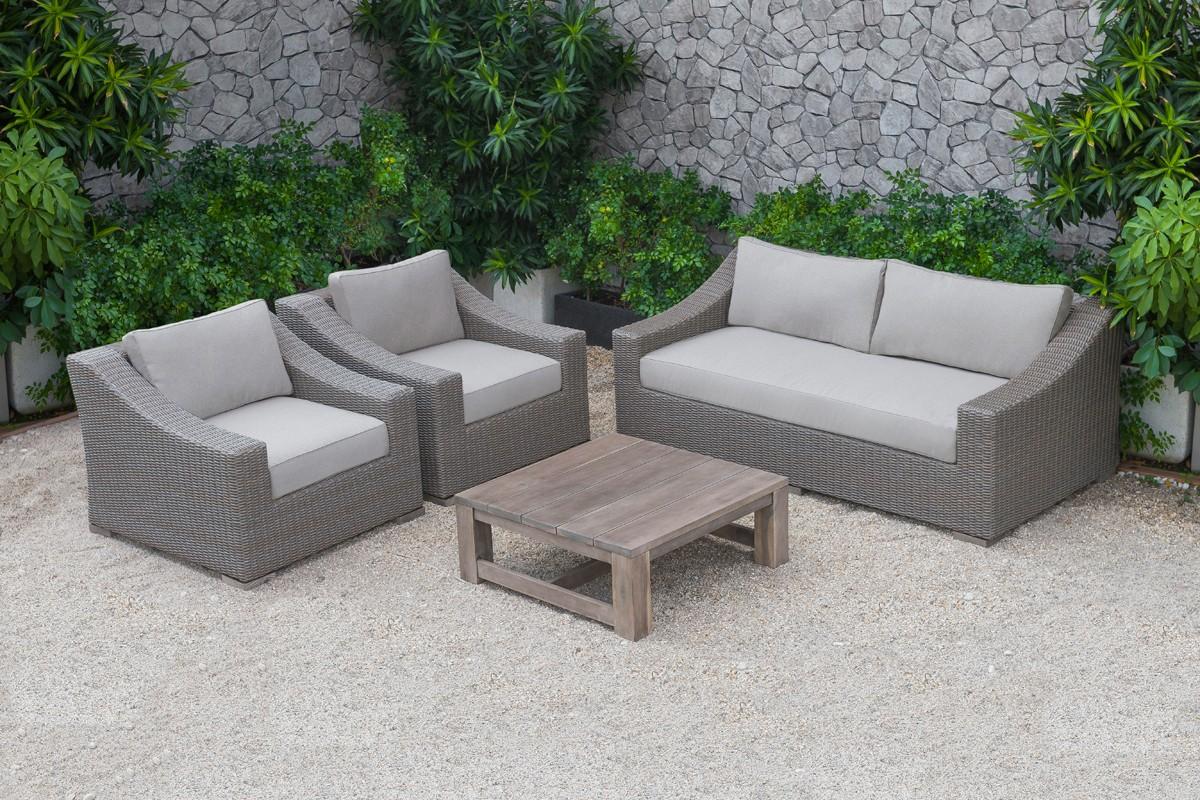 

    
Outdoor Beige Wicker Conversation Sofa Set 4Pcs Modern Vig Renava Palisades

