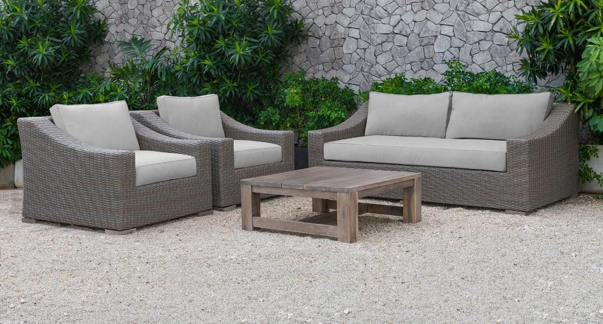 

    
Outdoor Beige Wicker Conversation Sofa Set 4Pcs Modern Vig Renava Palisades
