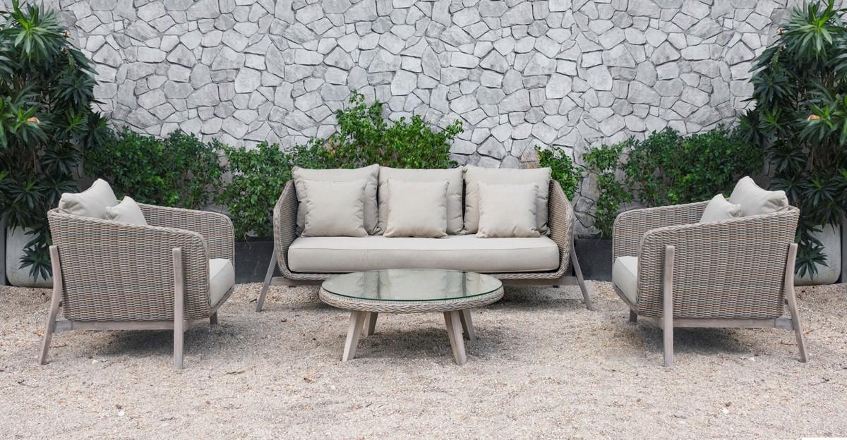

    
Outdoor Beige Waterproof Fabric Wicker Sofa Set 4Pcs VIG Renava Carillo
