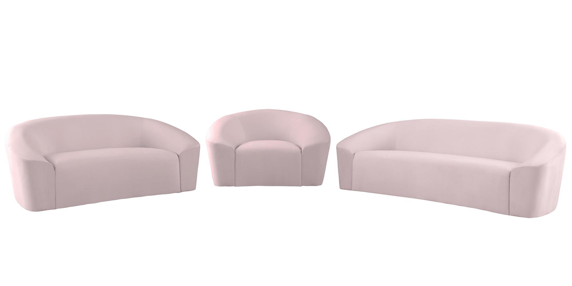 

    
 Photo  Pink Velvet Chair Set 2Pcs RILEY 610Pink-C Meridian Contemporary Modern
