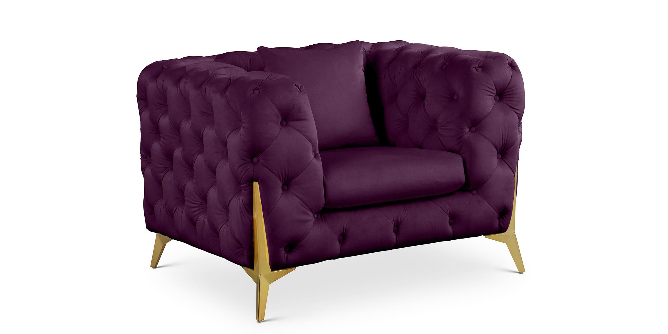 Contemporary, Modern Arm Chair KINGDOM 695Purple-C 695Purple-C in Purple Velvet