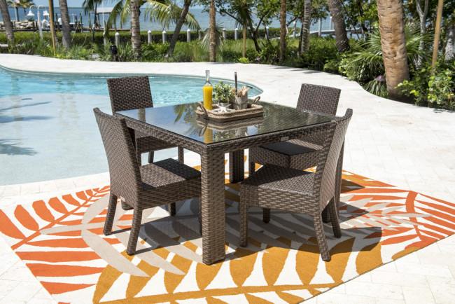 

    
Samoa Outdoor 5 PC Dining Set  w/ Side Chairs 901-1347-ATQ-5DS Pelican Reef
