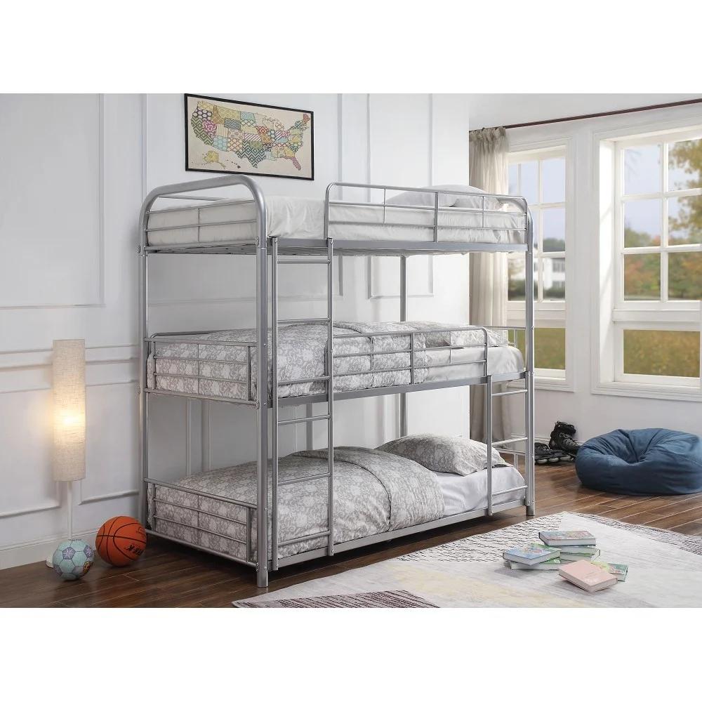 Simple T/t/t triple bunk bed Cairo 38100 in Silver 