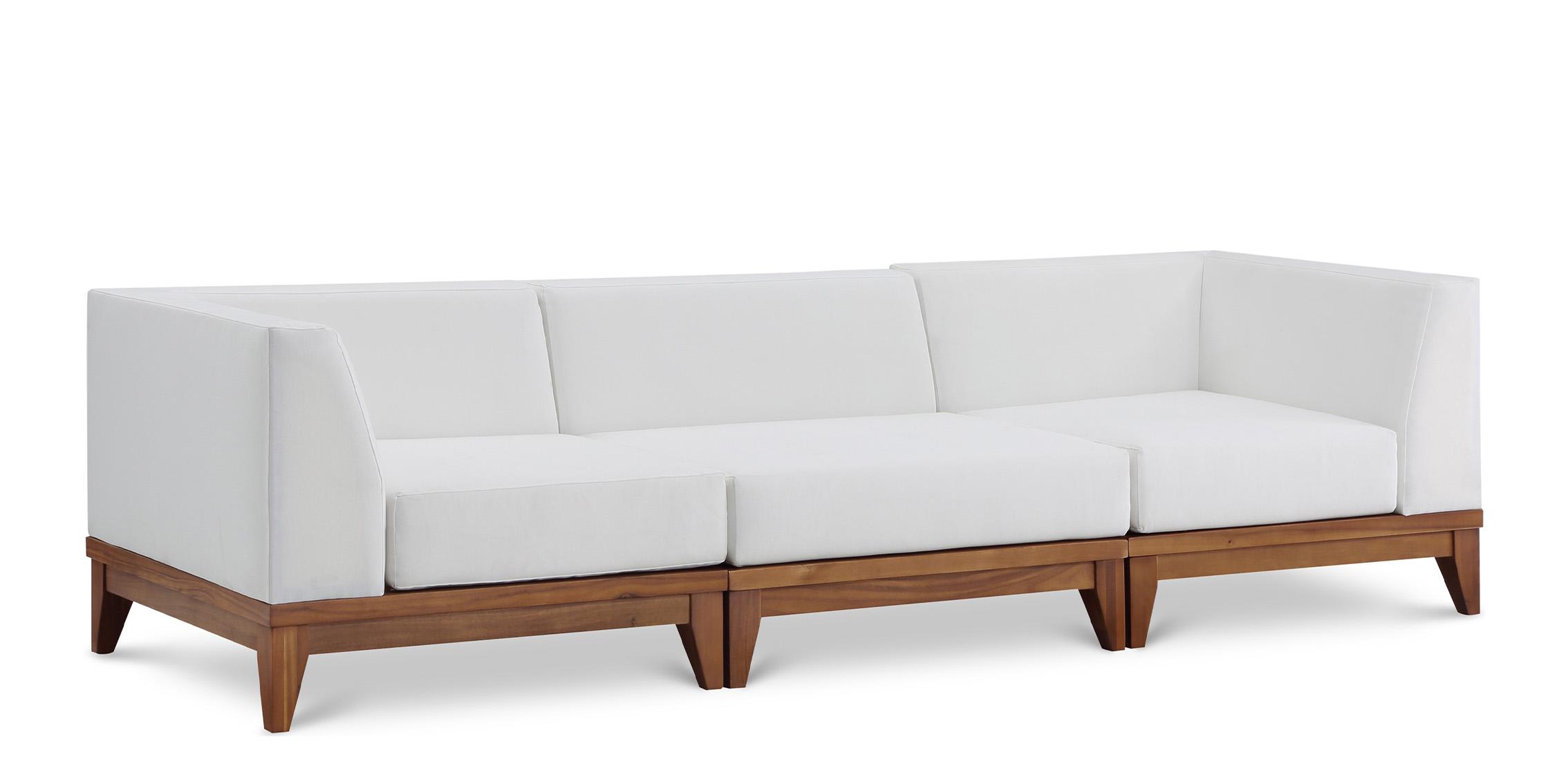 

    
Solid Acacia Outdoor Patio Modular Sofa RIO 389White-S96 Meridian Modern
