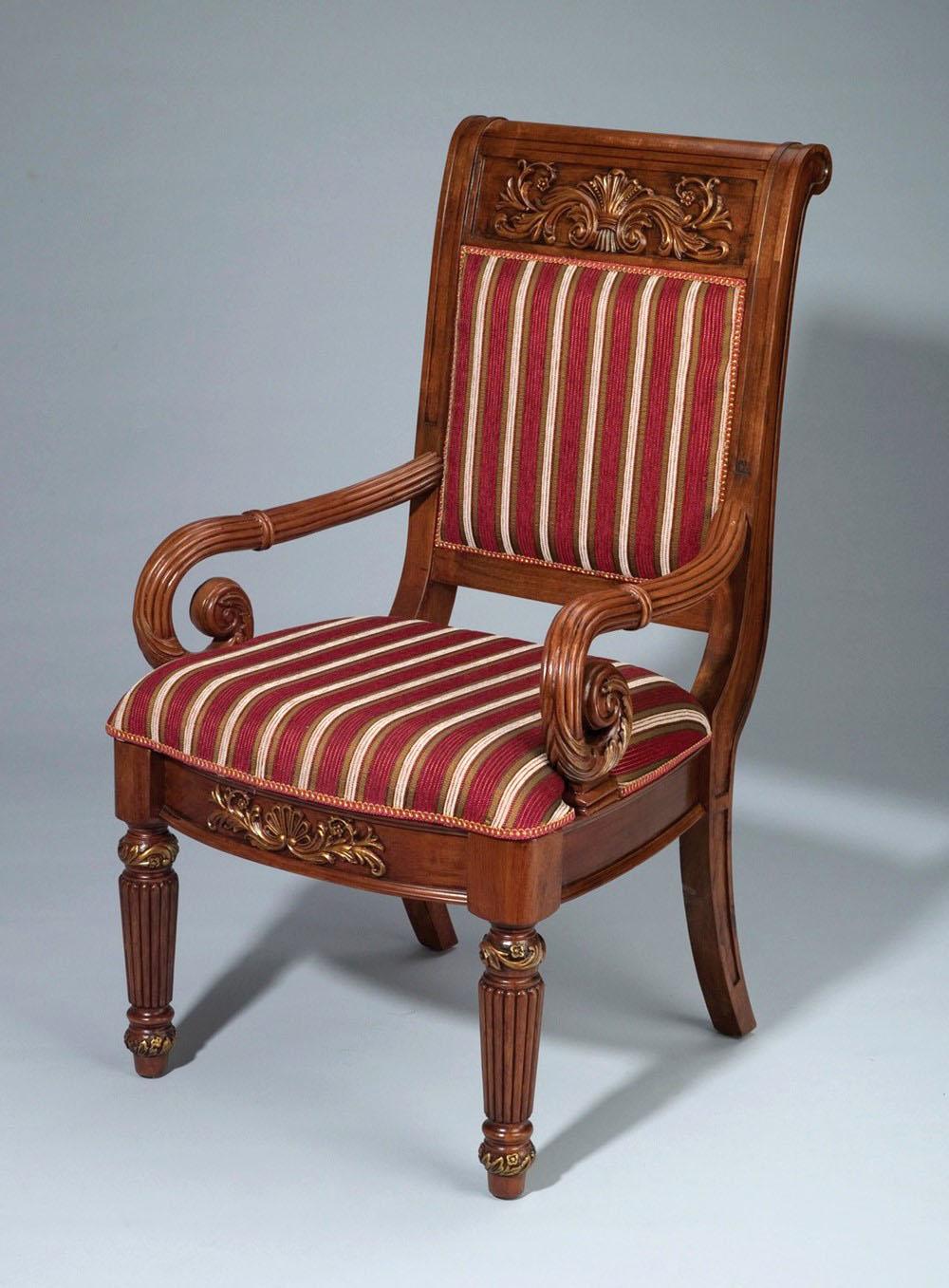 Classic, Traditional Arm Chairs 38621 AA-38621-ACH-Set-2 in Dark Brown, Multi-Color Patterned Fabric