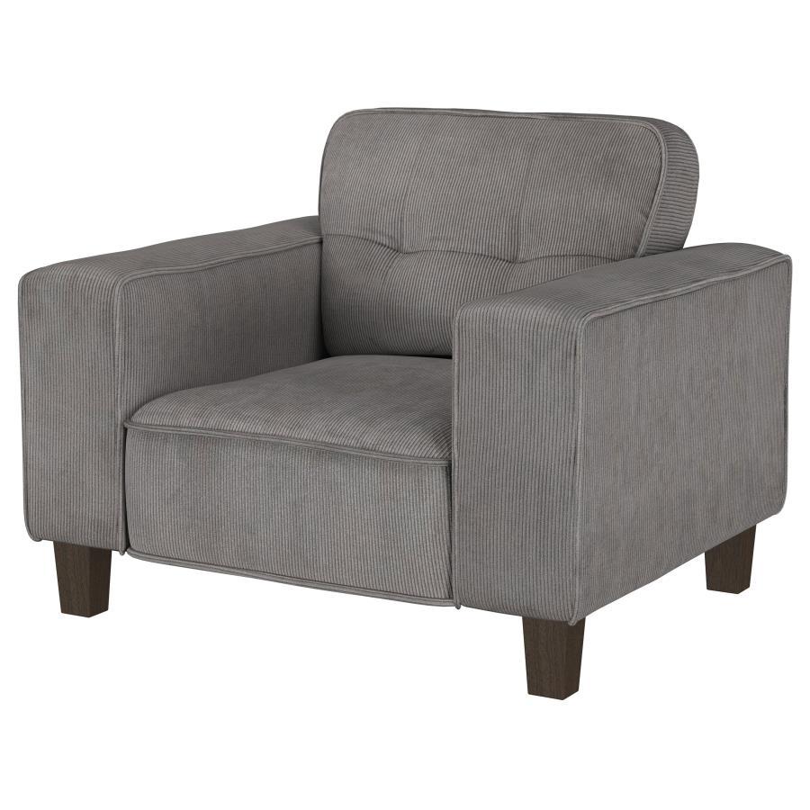Transitional Chair Deerhurst Chair 509643-C 509643-C in Charcoal Polyester