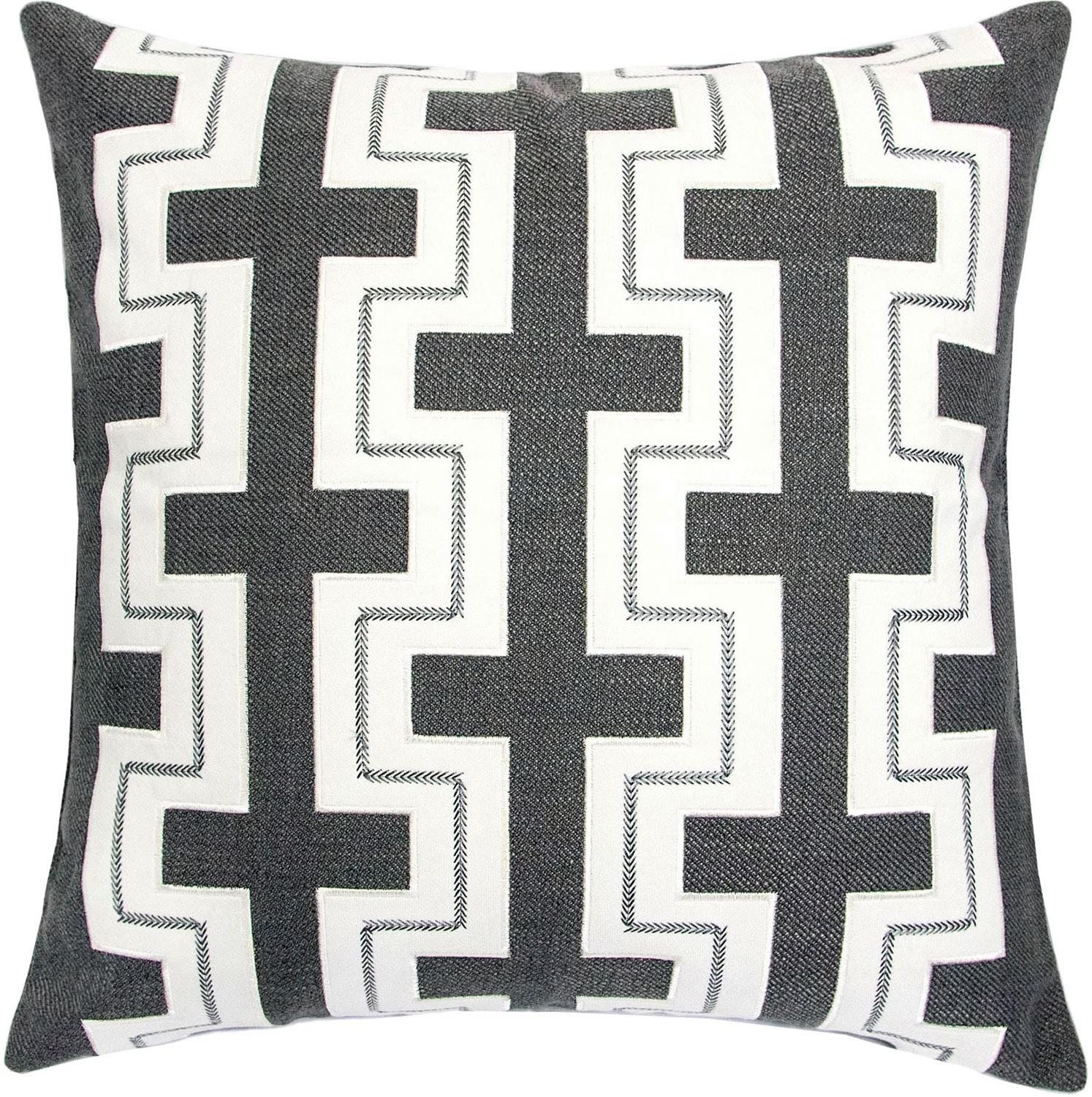 Contemporary Accent Pillow PL8051-2PK Kari PL8051-2PK in Dark Gray 