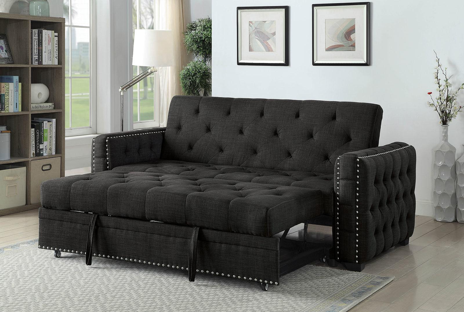 

    
Furniture of America LEONORA CM2604 Futon sofa Gray CM2604
