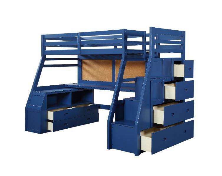 

    
Transitional Navy Blue Twin Loft Bed by Acme Jason II 37455
