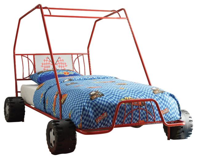 

    
Transitional Red Twin Go Kart Bed by Acme Xander 37645T
