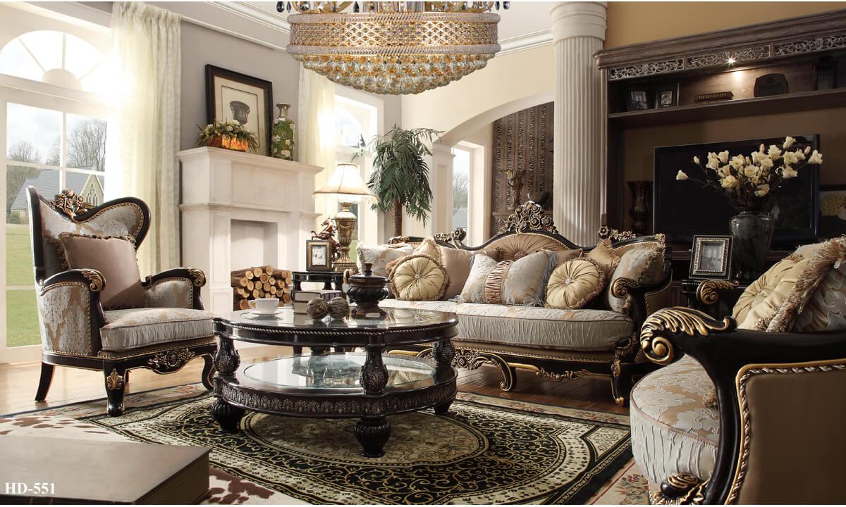 

    
Black Enamel & Antique Gold Finish Traditional Armchair Homey Design HD-551
