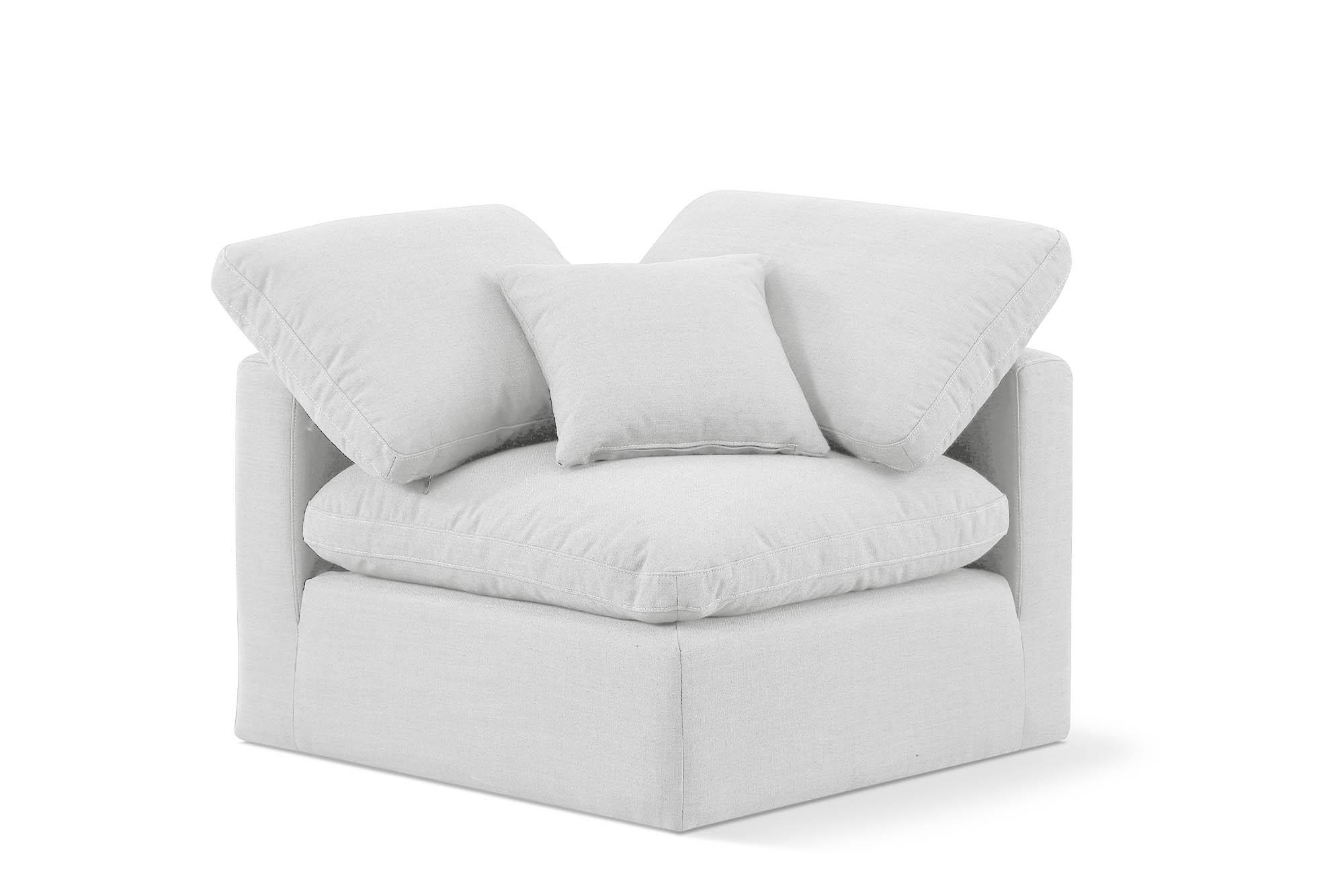 Contemporary, Modern Corner chair INDULGE 141White-Corner 141White-Corner in White Linen