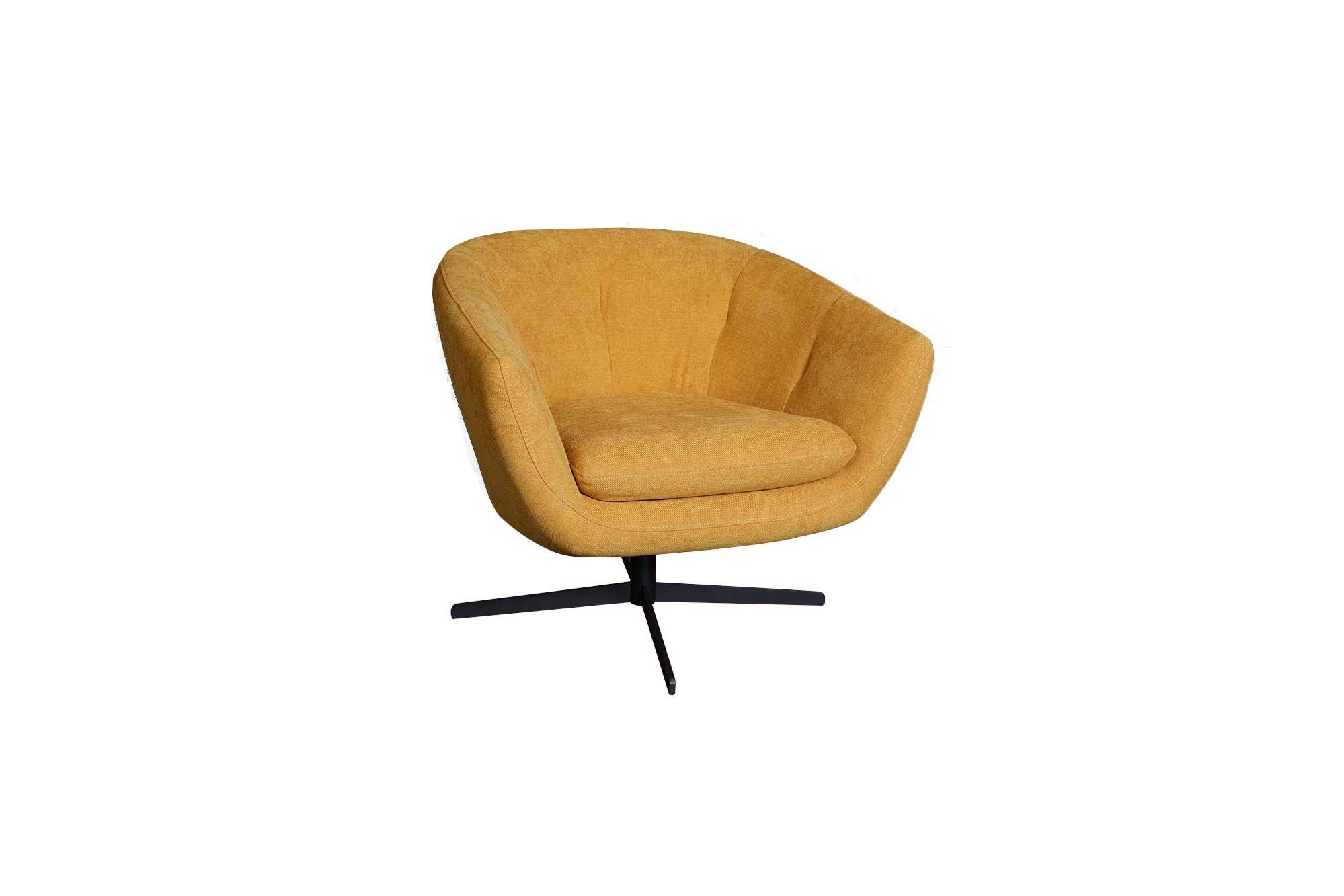 

    
59906MF31229A Yellow Fabric Swivel Chair 599 Allison Moroni Mid-Century Modern
